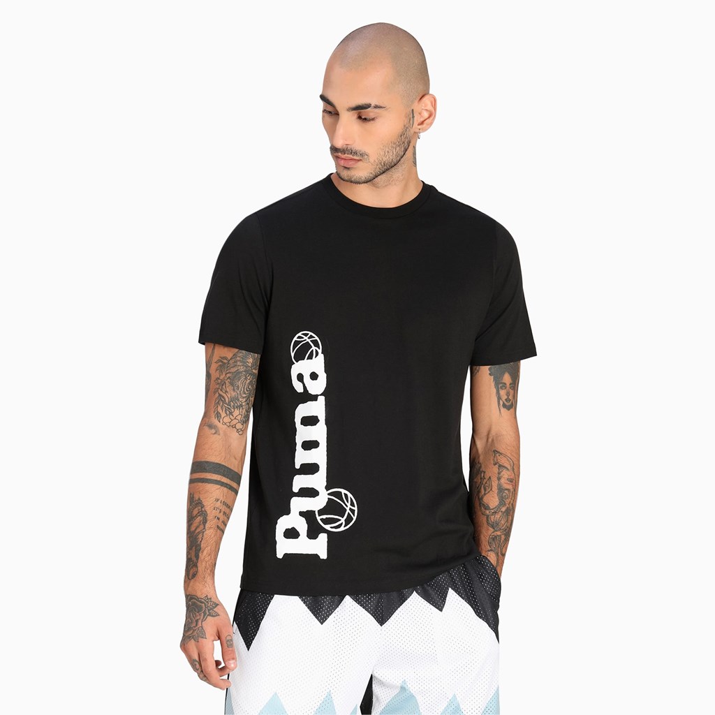 T Shirt Running Puma 4th Quarter Basketball Homme Noir | 3091547-IC