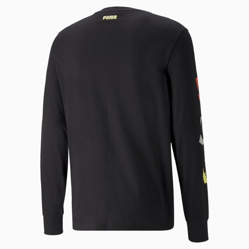 T Shirt Running Puma 4th Quarter Long Sleeve Homme Noir | 4169703-WF