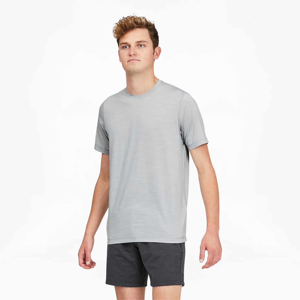 T Shirt Running Puma CLOUDSPUN GRYLBL Golf Homme High Rise Heather | 7358641-QD