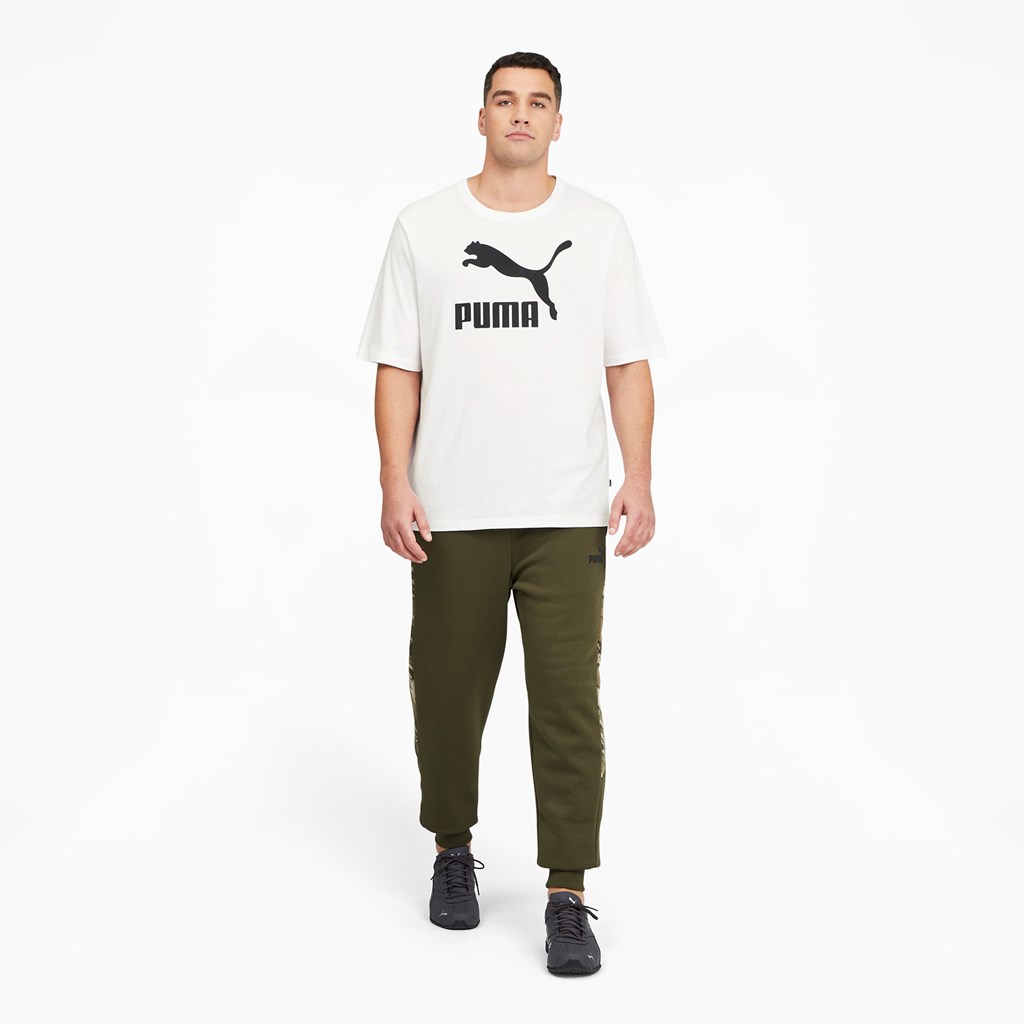 T Shirt Running Puma Classics Logo BT Homme Blanche Noir | 9412670-CZ