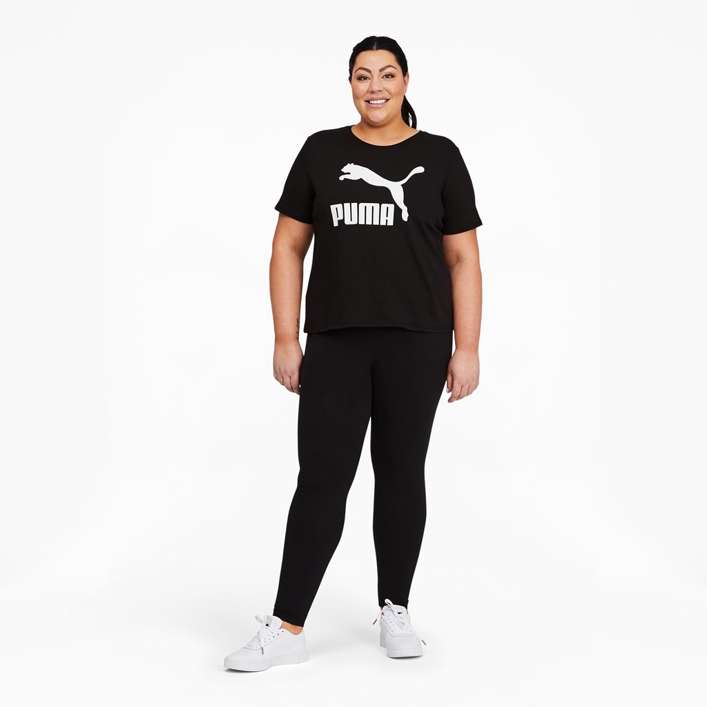 T Shirt Running Puma Classics Logo PL Femme Noir | 2098365-JM