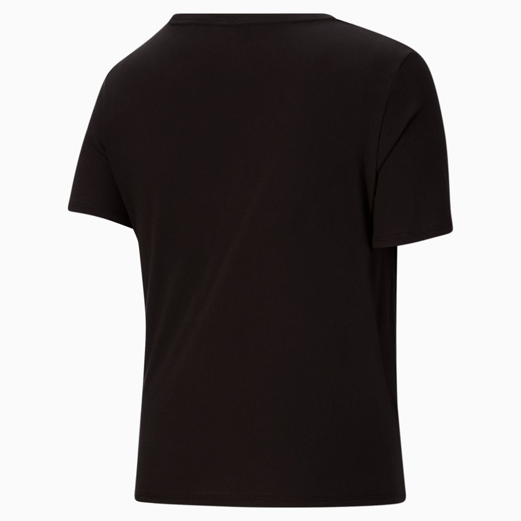 T Shirt Running Puma Classics Logo PL Femme Noir | 2098365-JM