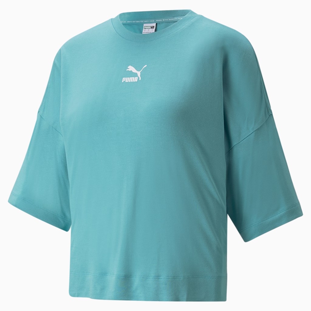 T Shirt Running Puma Classics Splitside Femme Porcelain | 4159782-HK