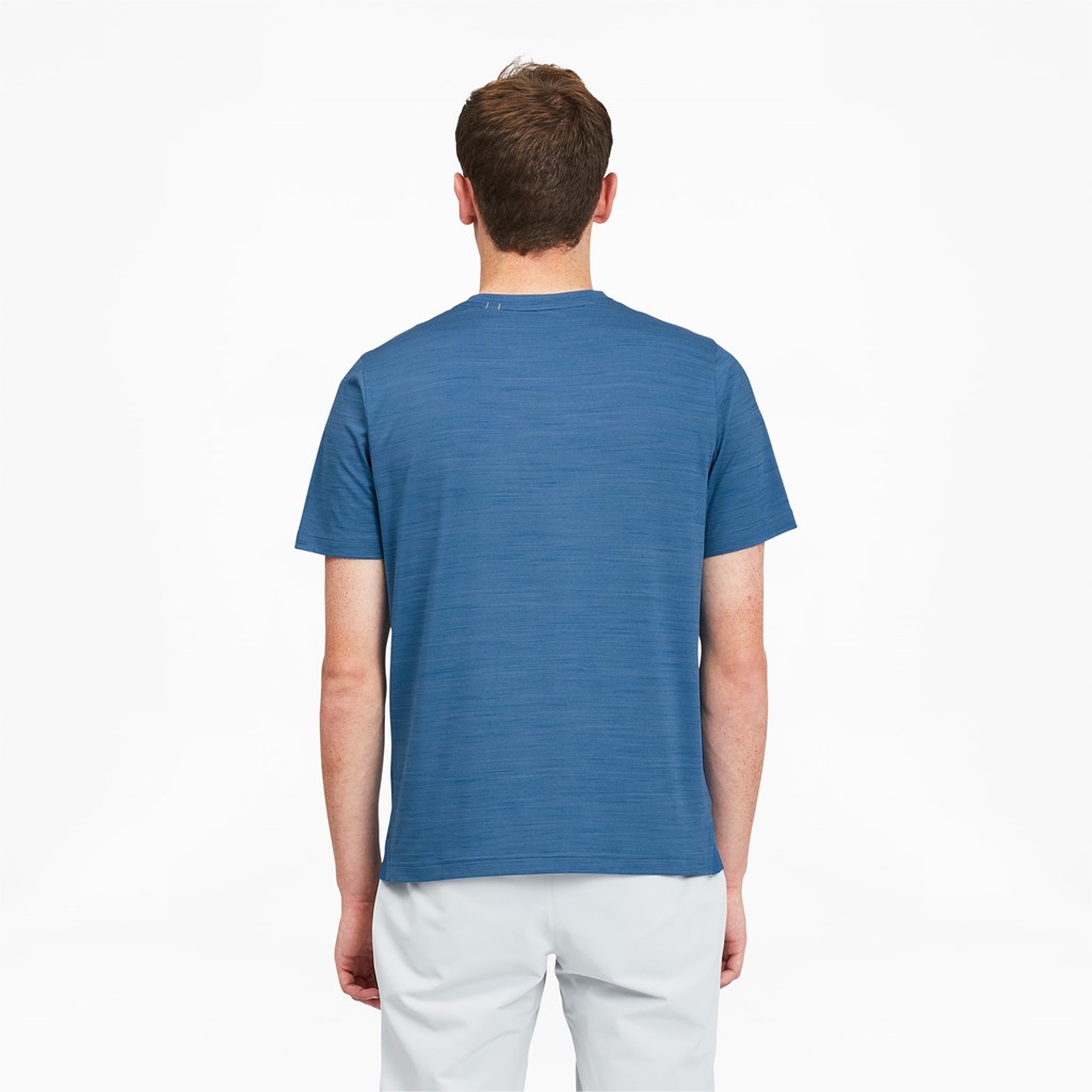 T Shirt Running Puma EGW CLOUDSPUN Pushcart Pocket Homme Bleu | 0163489-EG