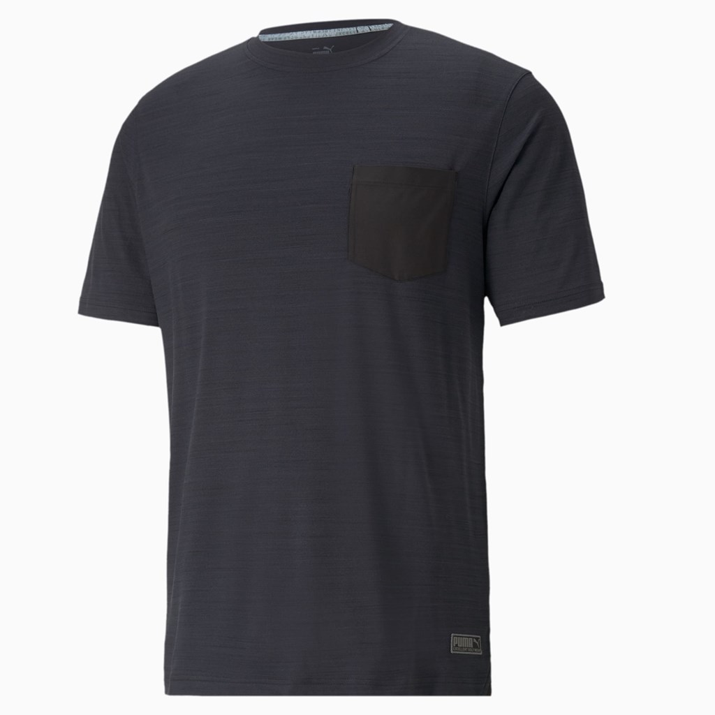 T Shirt Running Puma EGW CLOUDSPUN Pushcart Pocket Homme Noir | 8430697-CN