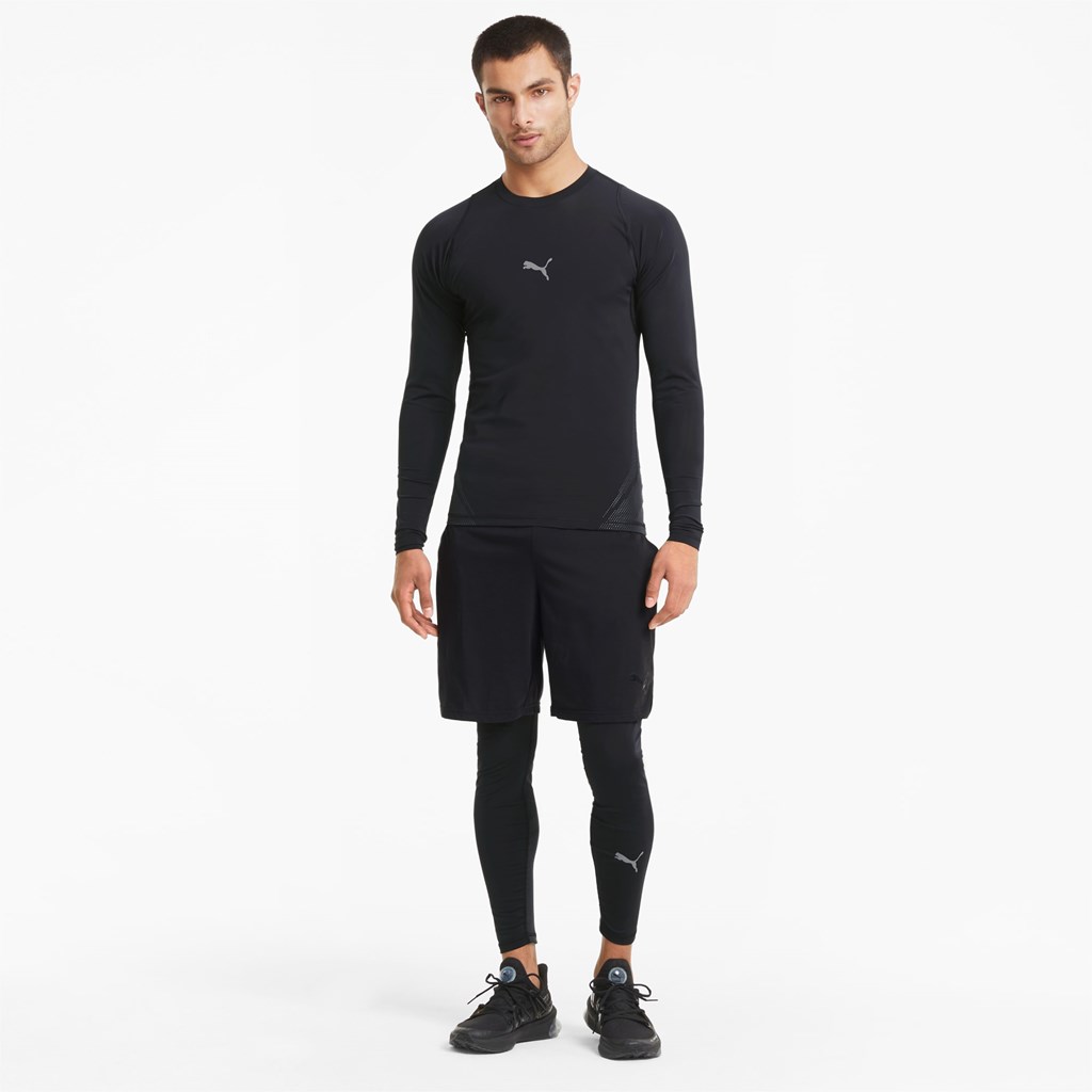 T Shirt Running Puma EXO-ADAPT Long Sleeve Homme Noir | 1845632-BY