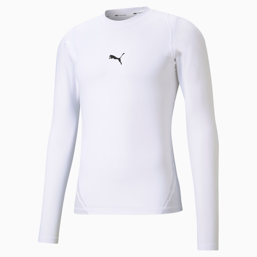 T Shirt Running Puma EXO-ADAPT Long Sleeve Homme Blanche | 5761382-EF