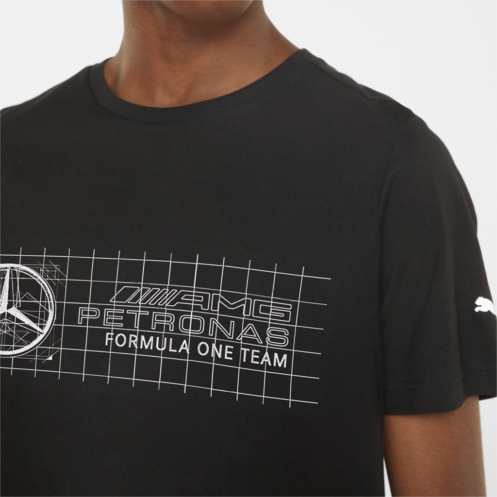 T Shirt Running Puma Mercedes F1 Logo Homme Noir | 4197603-UA