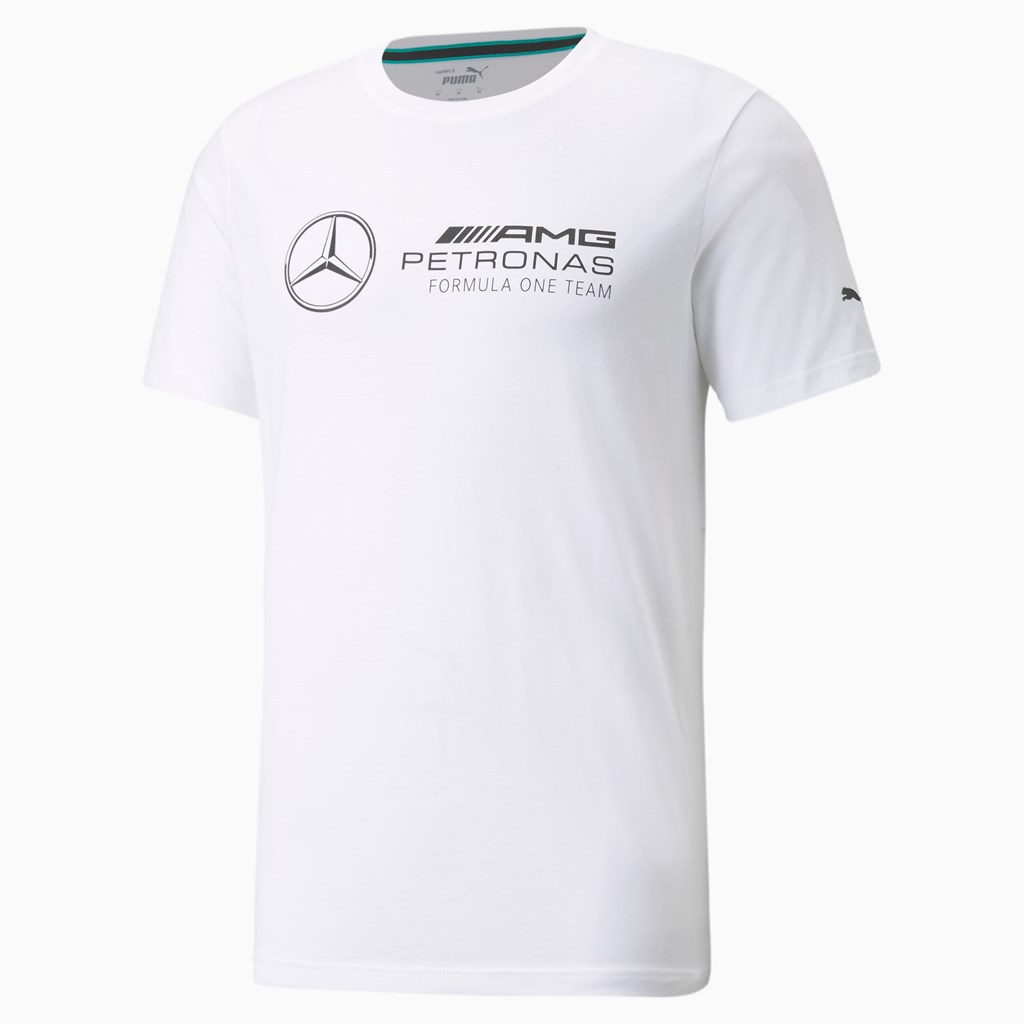 T Shirt Running Puma Mercedes F1 Logo Homme Blanche | 5074289-SY