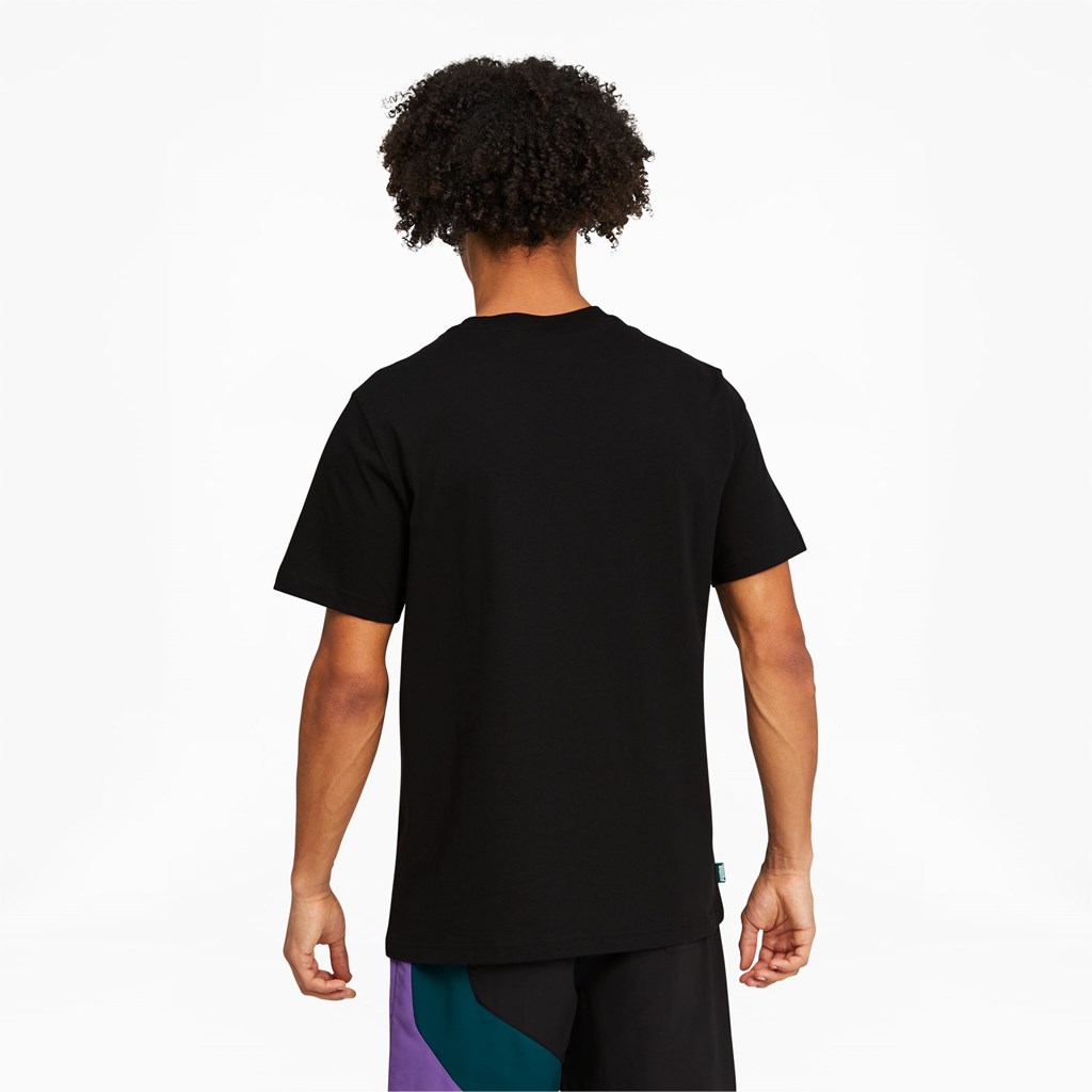 T Shirt Running Puma PUMA x BUTTER GOODS Graphic Homme Noir Vert | 2518637-FU