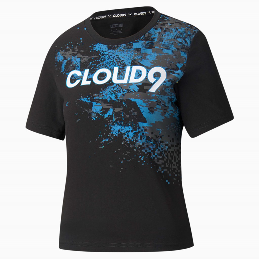 T Shirt Running Puma PUMA x CLOUD9 Graphic Esports Femme Noir | 2567098-UI