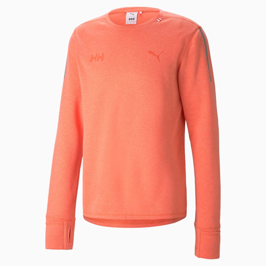 T Shirt Running Puma PUMA x HELLY HANSEN Long Sleeve Homme Corail | 3105286-VK