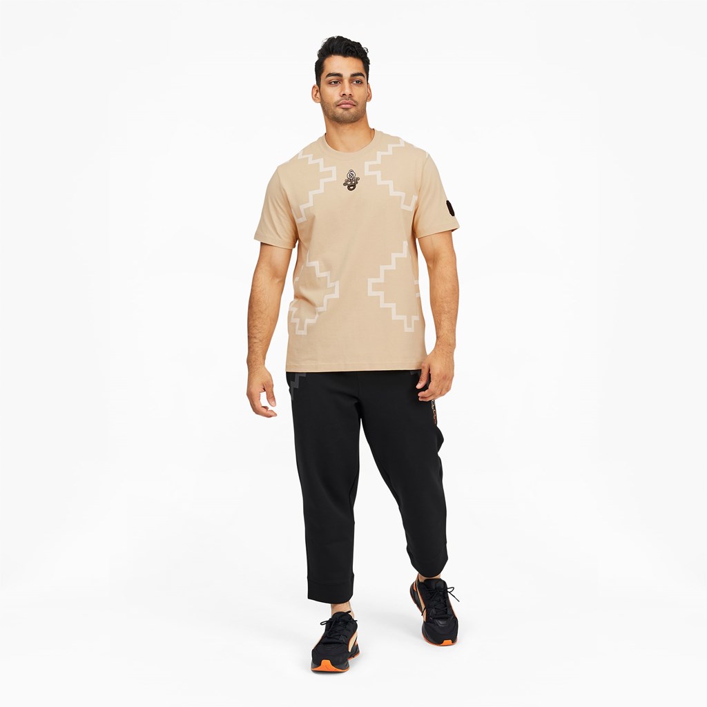 T Shirt Running Puma PUMA x PRONOUNCE Elevated Tee Homme Pebble | 7130962-IE