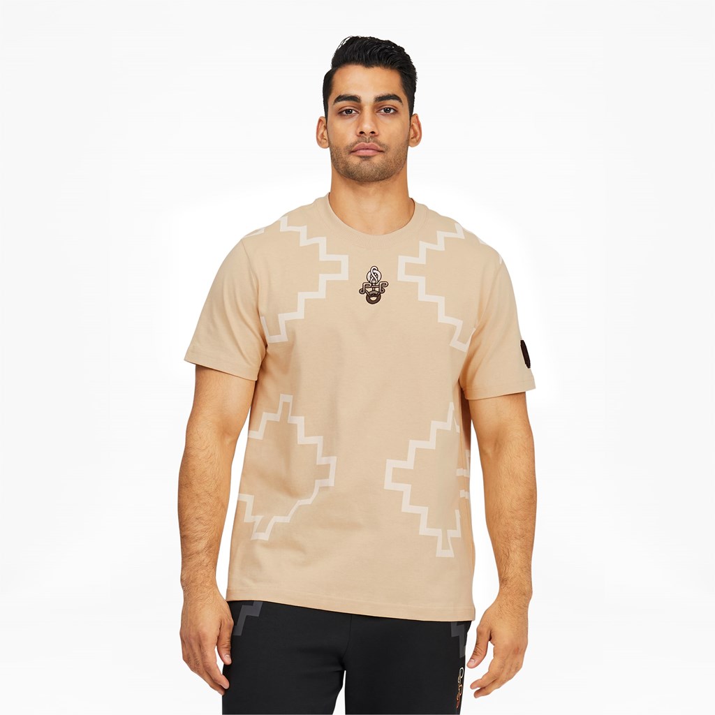 T Shirt Running Puma PUMA x PRONOUNCE Elevated Tee Homme Pebble | 7130962-IE