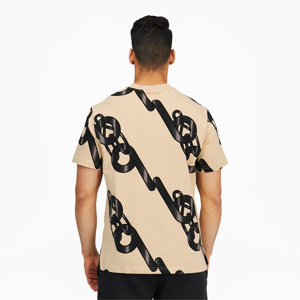 T Shirt Running Puma PUMA x PRONOUNCE Graphic Homme Pebble | 9728501-CA