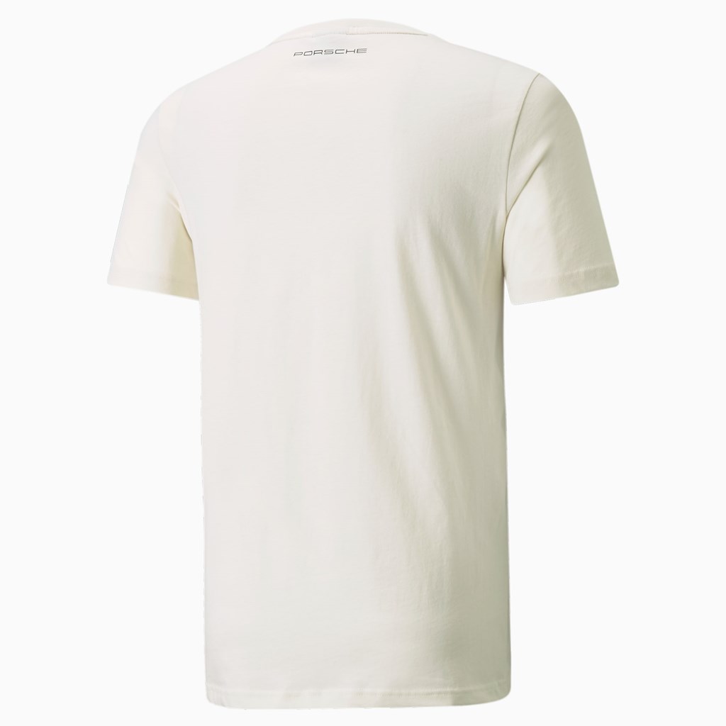 T Shirt Running Puma Porsche Legacy Logo Homme Ivory Glow | 3028974-UR