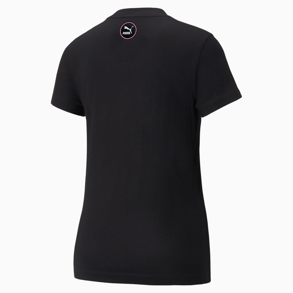 T Shirt Running Puma Sportswear by PUMA Graphic Femme Noir | 0276859-OK