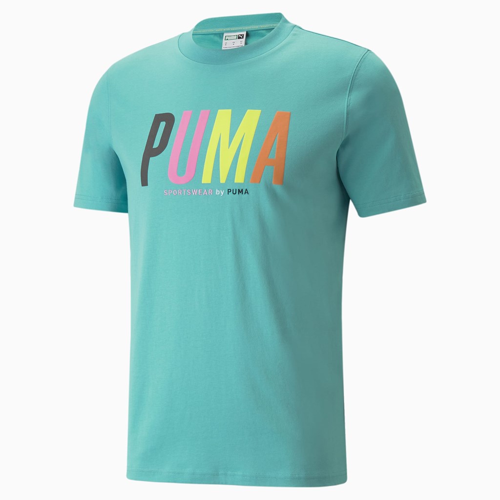 T Shirt Running Puma Sportswear by PUMA Graphic Homme Porcelain | 1364857-BM