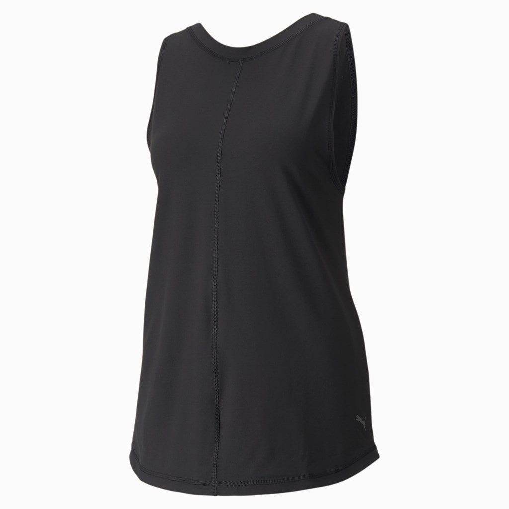 Tank Tops Puma CLOUDSPUN High Neck Course Femme Noir | 2781409-AP