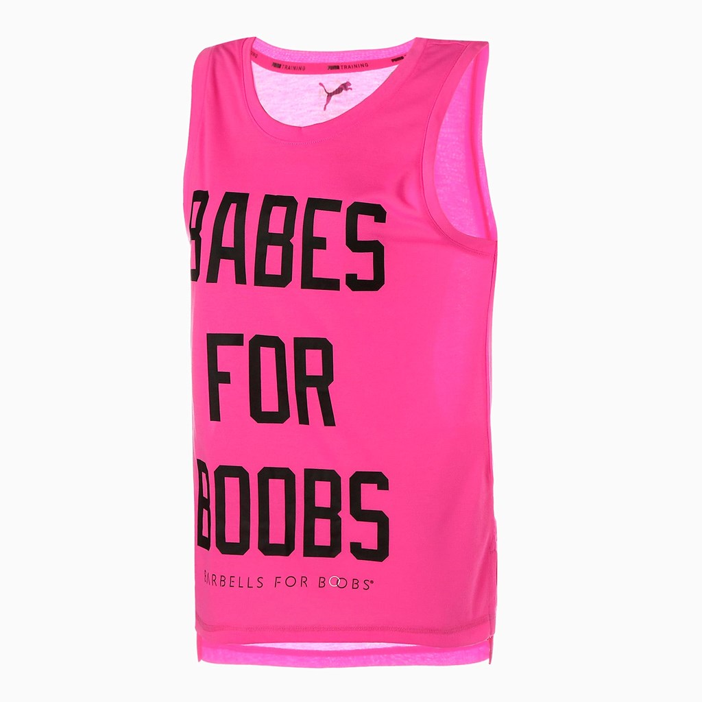 Tank Tops Puma PUMA x BARBELLS FOR BOOBS Muscle Course Femme Rose | 8610374-GM