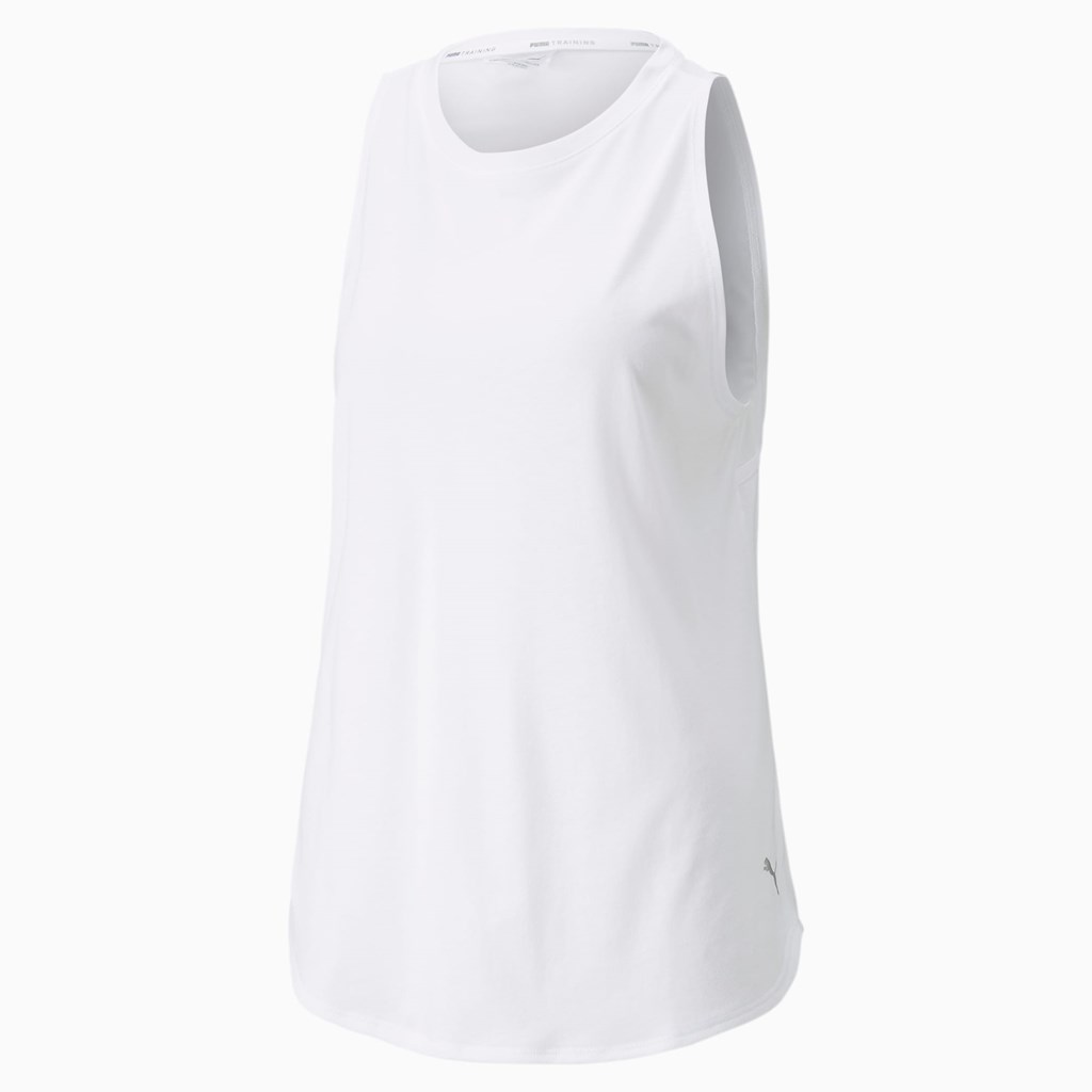 Tank Tops Puma Stardust Crystalline Course Femme Blanche | 7549608-EW