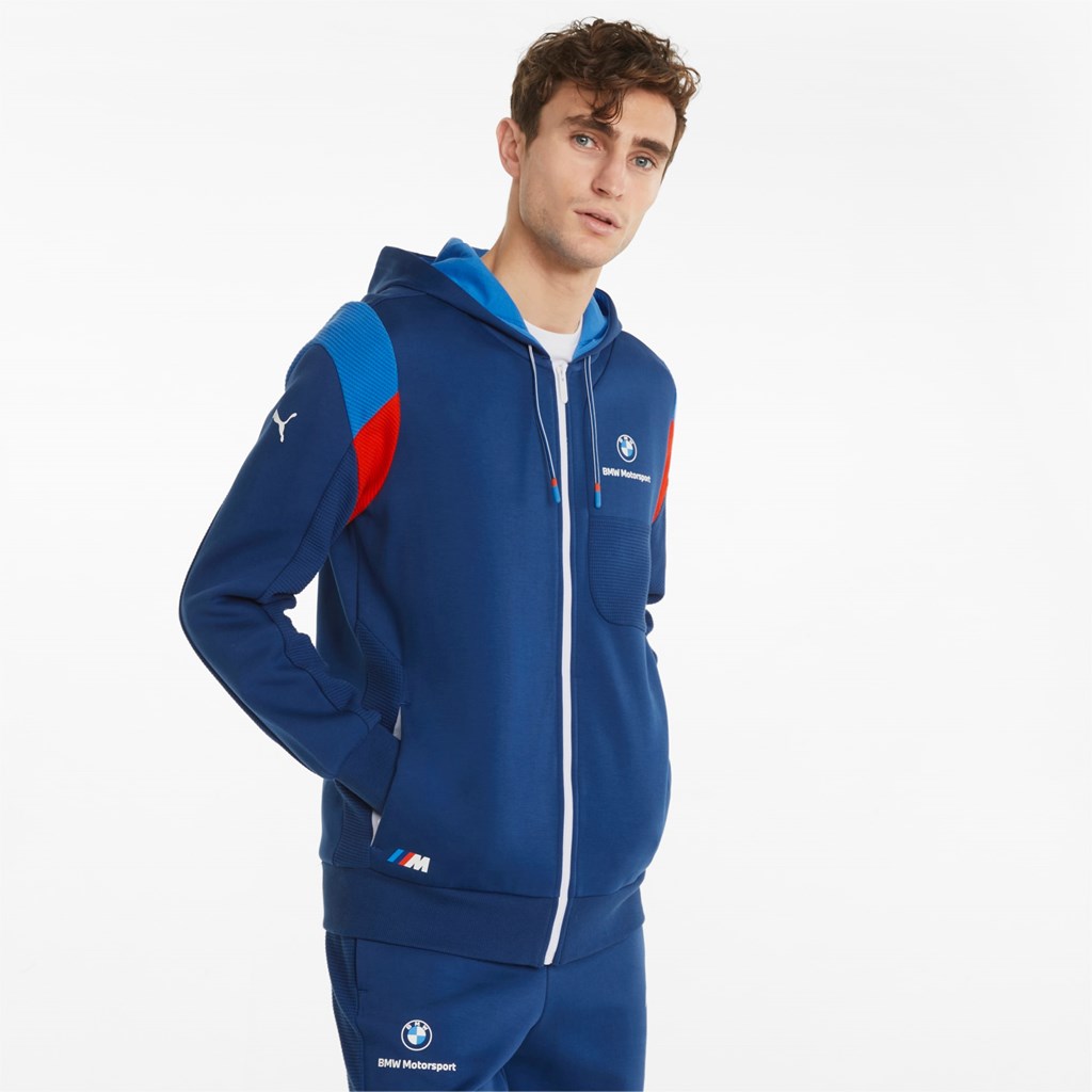 Vestes Puma BMW M Motorsport Encapuchonné Sweat Homme Bleu | 1407865-ZT