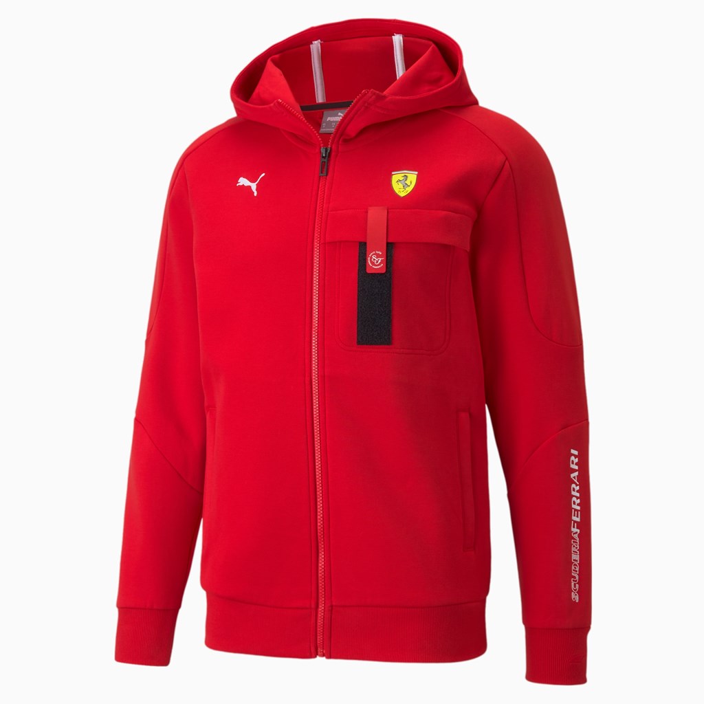 Vestes Puma Scuderia Ferrari Race Encapuchonné Sweat Homme Rosso Corsa | 2798451-WR