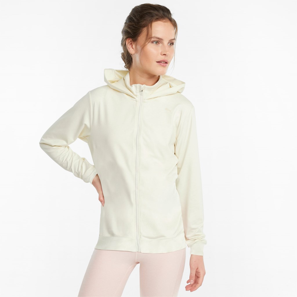 Vestes Puma Studio Yogini Full-Zip Course Femme Ivory Glow Heather | 0829637-KC