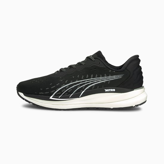 Baskets Puma Magnify Nitro Course Femme Noir Blanche | BTEOD4821