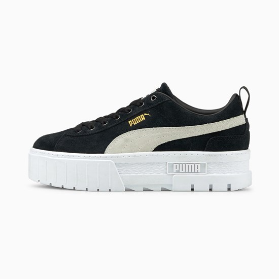 Baskets Puma Mayze Femme Noir Blanche | RZEUG4293