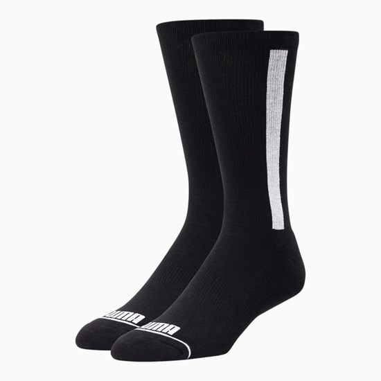 Chaussettes Puma Crew Stripe [2 Pack] Homme Noir Blanche | DNXOE5014