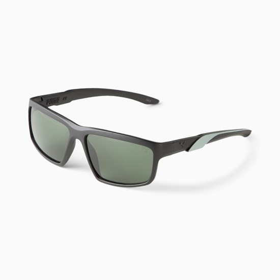 Lunettes de Soleil Puma Spark Homme Noir Noir Vert | VMIQF3047