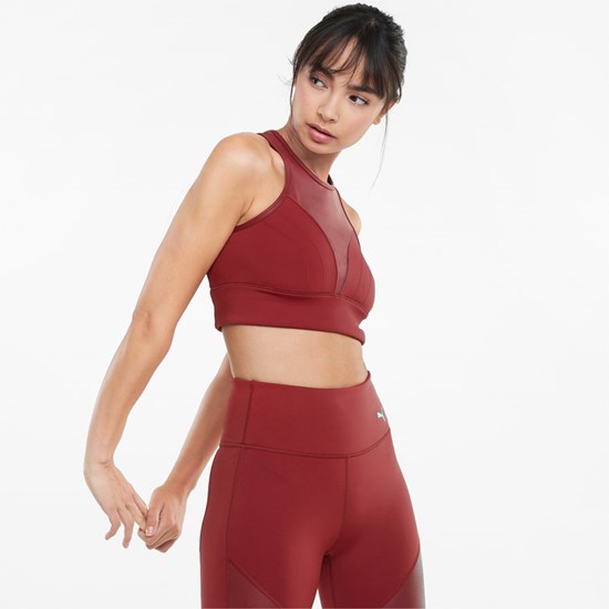 Soutien Gorge Sport Puma Moto Course Femme Rouge | IJQBW1398