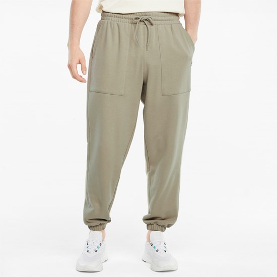 Sweatpants Puma Downtown French Terry Homme Vert | NOJUC7526