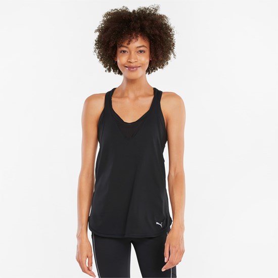 Tank Tops Puma COOLADAPT Course Tank Top Femme Noir | 9813507-SQ